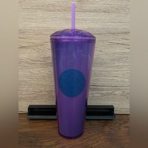 "Brand New" 2022 Summer Starbucks Purple Kaleidoscope Dome Tumbler with Straw.
